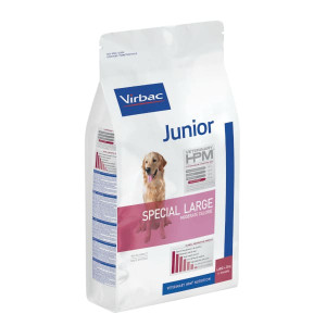 VIRBAC HPM DOG JUNIOR SPECIAL L sausā suņu barība 3kg